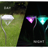 Diamond jewel LED light solar energy powered garden decorative home pathway light manufacturer
