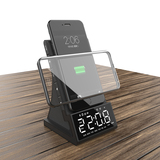 V-C223 Wireless Charging Bluetooth Speaker Alarm Clock LED radio Alarm Clock